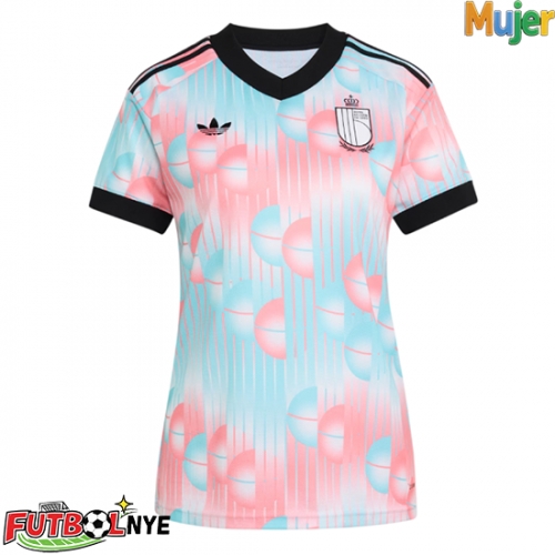 Camiseta Bélgica Visitante Equipación para mujer Mundial 2026 manga corta